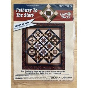 Joann 2001 Pathway To The Stars Quilt Block Kit Month 3 HIGHWAYS & BYWAYS